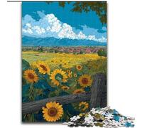 Puzzle Campo di Girasoli per Adolescenti da 1000 Pezzi, Affare Difficile e Sfidante, Ideale Come Regalo per Tutta la Famiglia (26x38cm)
