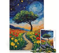 Puzzle "Campo Stellato" da 1000 pezzi per adulti, gioco per esercizi mentali, antistress, design da assemblare, regalo elegante 50x75cm