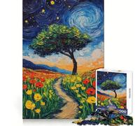Puzzle "Campo Stellato Notturno" da 1000 pezzi per adolescenti, gioco per lo sviluppo delle capacità cognitive, design accogliente e rilassante, assemblaggio, regalo premuroso 38x52cm