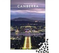 Puzzle Canberra Notte, Capitale Australiana 1000 Pezzi Carta Riciclata per Adulti, Estremamente Difficile e Stimolante 52x38cm/1000pcs