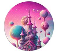 Puzzle Candyland per la cameretta dei bambini, 1000 pezzi, per adulti, puzzle rotondo da 1000 pezzi, regalo perfetto per familiari e amici, adatto dai 14 anni in su, 67,5x67,5 cm.