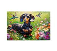 Puzzle Cane 1000 Pezzi Bird Adulti, Puzzle di Legno da Principiante, Giochi Divertenti di Intrattenimento in Famiglia, DIY Creativi Hobby Adulti Uomo/Donna Regalo, Decorazione Casa Regalo 1T-1865