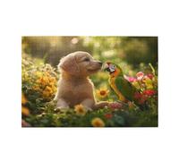 Puzzle Cane 1500 Pezzi Pappagallo Adulti, Puzzle di Legno da Principiante, Giochi Divertenti di Intrattenimento in Famiglia, DIY Creativi Hobby Adulti Uomo/Donna Decorazione Casa Regalo 1T-1397