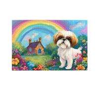 Puzzle Cane 4000 Pezzi Arcobaleno Adulti, Puzzle di Legno da Principiante, Giochi Divertenti di Intrattenimento in Famiglia, DIY Creativi Hobby Adulti Uomo/Donna Decorazione Casa Regalo 1T-1095
