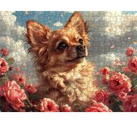 Puzzle cane fiore - Puzzle 3000 Pezzi per Adulti - Puzzles Giochi Rilassamento e Intelligence - Bene Confezionamento in Scatola - Stampa ad Alta Definizione - Puzzles Legno Impegnativi s7h-761