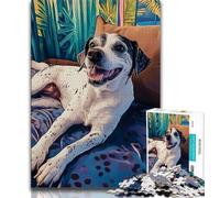 Puzzle "Cane sul divano" da 1000 pezzi per adolescenti, antistress, sfida difficile, ideale come regalo per tutta la famiglia (38x26cm)
