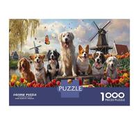 Puzzle Cani 1000 Pezzi Per Adulti E Ragazzi, Scena Animata E Allegra - Un Puzzle Animali 1000 Pezzi Di Alta Gamma Per Appassionati 70x50cm/1000pcs