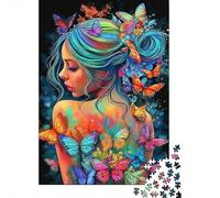 Puzzle Capelli Arcobaleno in Pezzi, Farfalla Posteriore 1000 Pezzi Carta Riciclata, Regali Uomo Donna, Gioco Rilassante 52x38cm/1000pcs