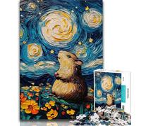 Puzzle Capibara del cielo notturno per adolescenti 2000 pezzi, gioco educativo, sfida, decorazione da parete, regali unici per compleanno e Natale, 70x100cm