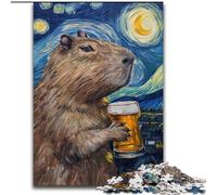 Puzzle Capibara del cielo notturno per adolescenti da 1000 pezzi, aiuta il cervello a esercitare i giocattoli avvincenti per coltivare la pazienza, gioco di sfida unico (50x75cm)