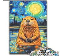 Puzzle Capibara del cielo notturno per adulti 2000 pezzi, gioco per famiglie antistress, sfida difficile, regalo per amici e parenti (70x100cm)