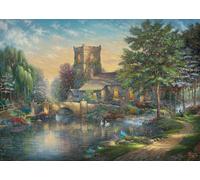 Schmidt - Puzzle Thomas Kinkade: Cappella di legno di salice - 1000 Pezzi