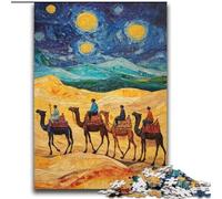 Puzzle "Carovana del deserto con cammelli" per adulti e ragazzi, 2000 pezzi, attività divertenti per la famiglia, attività da fare a casa, regalo di compleanno, regali da viaggio (70x100cm)