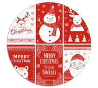 Puzzle Cartoline di Natale 1000 pezzi Puzzle rotondo design vettoriale festivo puzzle estremamente difficili per gioco familiare e idea regalo di compleanno per amici, 1000 pezzi (67,5 x 67,5 cm)