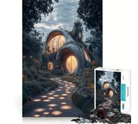 Puzzle Casa biologica nella foresta da 1000 pezzi per ragazzi, gioco di logica e abilità, momento di relax, taglio preciso, (50x75cm)