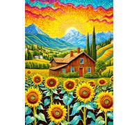 Puzzle Casa di Girasole 1000 Pezzi