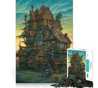 Puzzle "Casa Misteriosa" da 1000 pezzi per adolescenti, stimola la memoria, antistress, con bordi precisi, decorazione da parete (50x75cm)