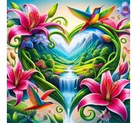 Puzzle Cascata di piante, puzzle 150 pezzi per Adulti e Ragazzi 26x26inch, Intrattenimento Creativo, Sfide Divertenti, Bellissimi Regali per Gli Amanti dei Puzzles, puzzles Decorazione per Casa