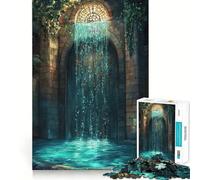 Puzzle Cascata in Arco di Pietra per adulti,1000 pezzi,gioco di memoria per allenare la mente,taglio laser per un incastro perfetto, alleviare lo stress (38x26cm)