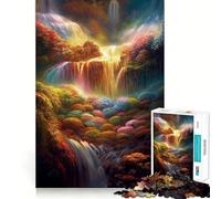 Puzzle "Cascata nella foresta" con 1000 pezzi,divertente e stimolante per la mente Componenti robusti e ben definiti Un passatempo avvincente per rilassarsi in casa (38x52cm)