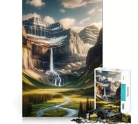 Puzzle "Cascata nella foresta" da 1000 pezzi,gioco creativo per sviluppare le capacità cognitive,componenti robusti e facili da tagliare,ideale da portare in viaggio,gioco per allenare la mente