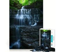Puzzle "Cascata nella foresta" da 1000 pezzi,gioco per lo sviluppo delle capacità cognitive,superficie liscia e priva di sbavature,attività rilassante di gruppo al chiuso (50x75cm)