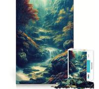 Puzzle "Cascata nella foresta" da 1000 pezzi per ragazzi,gioco stimolante per la mente,montaggio sicuro e stabile,divertimento assicurato per tutta la famiglia (38x26cm)
