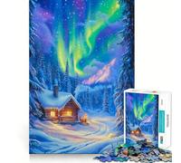 Puzzle "Casetta incantata invernale" da 1000 pezzi,gioco di logica,esercizio di taglio e precisione,momento di relax e concentrazione a casa (38x52cm)