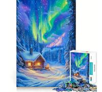 Puzzle "Casetta incantata invernale" da 1000 pezzi,gioco di logica,incastro perfetto,pezzi precisi,divertimento in famiglia,attività serale (38x26cm)