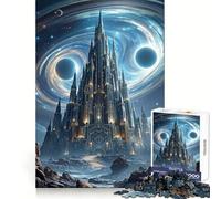 Puzzle "Castello Celeste nel Mondo Cosmico" per Ragazzi,1000 Pezzi,Migliora la Memoria,Piacevole Tempo Libero,Taglio Laser,Sorpresa di Compleanno (50x75cm)