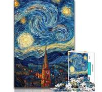 Puzzle "Castello sotto il cielo notturno" da 1000 pezzi per adulti, regali difficili da completare ma divertenti e spiritosi, decorazioni e regali unici per la casa, 50x75cm