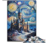 Puzzle "Castello sotto le stelle" per adulti e ragazzi, 1000 pezzi, per 14+ anni Allena il tuo cervello e le tue mani, regalo di Natale (26x38cm)