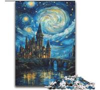 Puzzle Castello sotto le stelle per adulti e ragazzi, 2000 pezzi, per 14+ anni, allena il tuo cervello e le tue mani, regali di Natale (70x100cm)