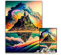 Puzzle "Castello sull'isola" per adulti, 1000 pezzi, puzzle in cartone, sfida mentale, regalo perfetto per adolescenti e decorazioni per la casa, 26X38CM/10,23x14,96 pollici.