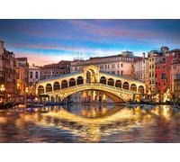 Castorland- Rialto by Night, Puzzle 1000 Teile Italia, Multicolore, 104215-2