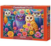Puzzle Castorland Incontro di gufi tra fiori 3000 pezzi