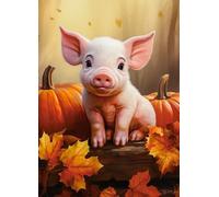 Puzzle Castorland maialino autunnale carino 60 pezzi