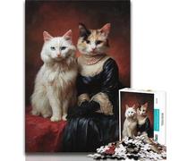 Puzzle Cat Art da 1000 pezzi per adolescenti, regalo antistress, sfida difficile, migliora l'amore tra coppie, 38x26cm
