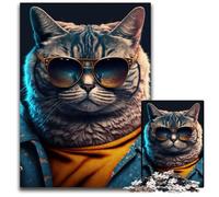 Puzzle Cat Neon per adulti, 1000 pezzi, rompicapo impegnativo per adolescenti, gioco interattivo divertente per famiglie, 50x75CM/19,68x29,52 pollici
