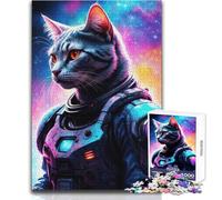 Puzzle Cat Warriors 1000 attività educative divertenti e di apprendimento, regalo perfetto e premuroso per ogni occasione, dimensioni 38x52cm