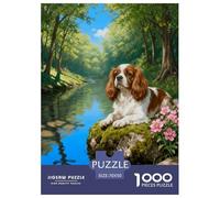 Puzzle Cavalier King Charles Spaniel 1000 Pezzi Per Adulti E Ragazzi, Puzzles Con Forest Stream, Gioco Educativo, Idea Regalo 70x50cm/1000pcs