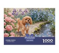 Puzzle Cavalier King Charles Spaniel 1000 Pezzi Per Bambini E Adulti, Puzzles Con Flower, Momenti Felici Insieme, Regalo Originale 70x50cm/1000pcs