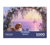 Puzzle Cavalier King Charles Spaniel 1000 Pezzi Per Bambini E Adulti, Puzzles Con Flower Vines, Sfidante E Stimolante, Idea Regalo 70x50cm/1000pcs