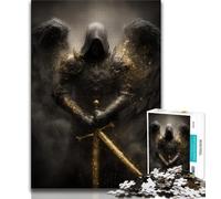 Puzzle Cavaliere Angelo Medievale 1000 pezzi per adulti, per ammazzare il tempo durante le vacanze a casa Ogni pezzo è unico Gioco divertente e stimolante per tutta la famiglia (75x50cm)