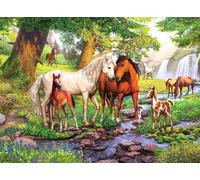 Ravensburger 12904 Wild horses on the river 300-piece Puzzle, Yellow