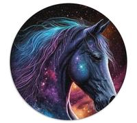Puzzle Cavallo Cosmico 1000 pezzi, Puzzle Rotondo da 1000 pezzi, Idee Regalo per la Decorazione della Casa, Allenamento del Cervello e Regali per le Feste 67,5x67,5 cm