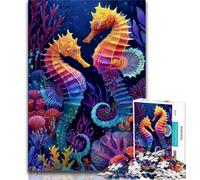 Puzzle Cavalluccio Marino da 1000 pezzi per adolescenti, aiuta il cervello ad allenarsi Giocattoli avvincenti per coltivare la pazienza Ottimo regalo (38x26cm)