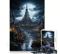 Puzzle Celestial Nocturnal Spire da 1000 pezzi per ragazzi,puzzle intelligente per l'allenamento,fuga tranquilla,taglio perfetto,regalo memorabile (50x75cm)