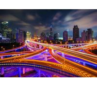 Puzzle Centro di Shanghai di notte 1000 pezzi