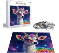 Puzzle Cervo Puzzle 1000 Pezzi Jigsaw Adulti DIY Classici Gioco, Puzzles a Forma di Fiore, Giochi Rilassamento e Intelligence per Ragazzi da 14 Anni 75 x 50 cm/1000 pcs con Scatola Regalo B-1874